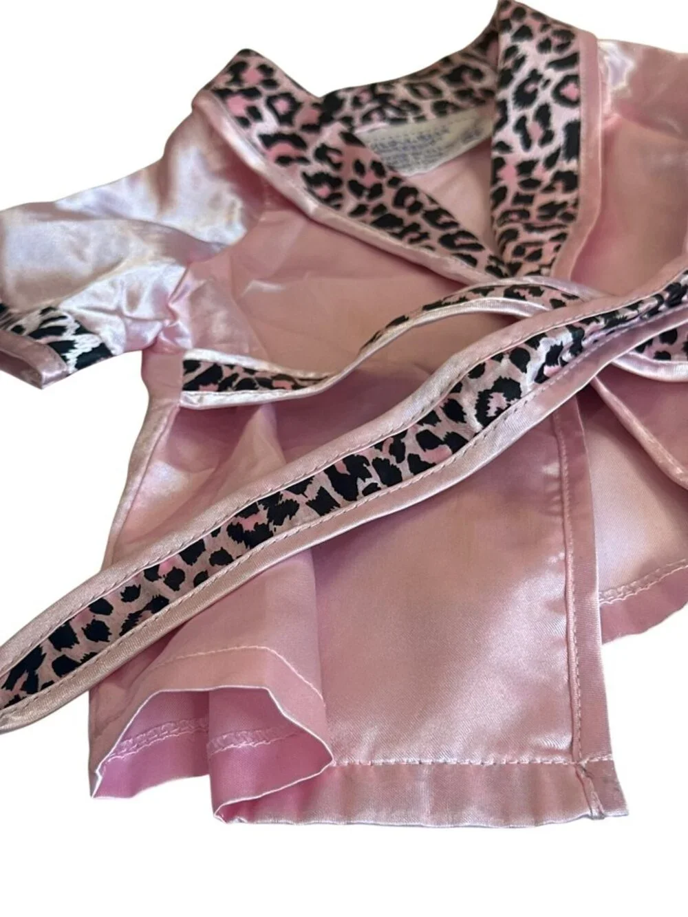 Build a Bear Workshop BABW Pink Cheetah Print Bathrobe Robe Clothing Accessory